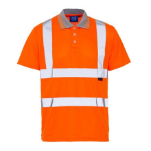 Reflective Strip High Visibility Safety Polo T-Shirt